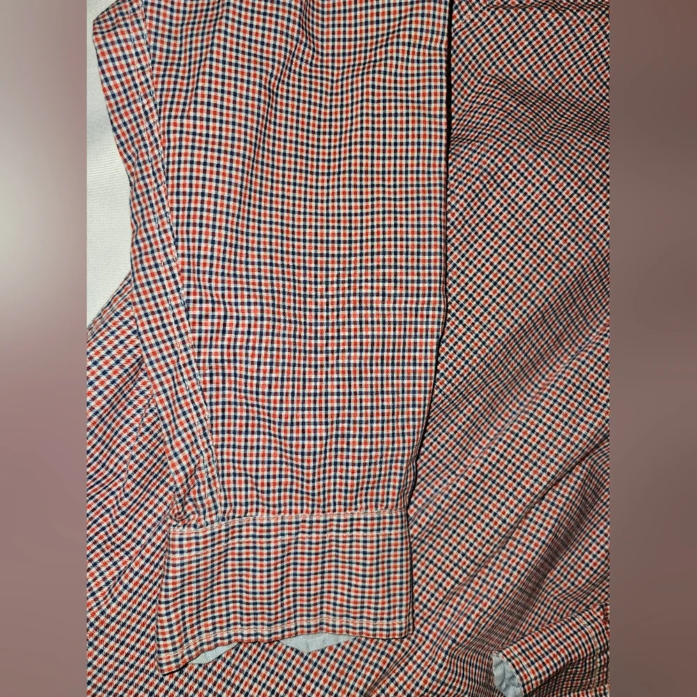 Gap Kids Plaid Button-Down Shirt- Red And Blue- Youth XXL 14-16